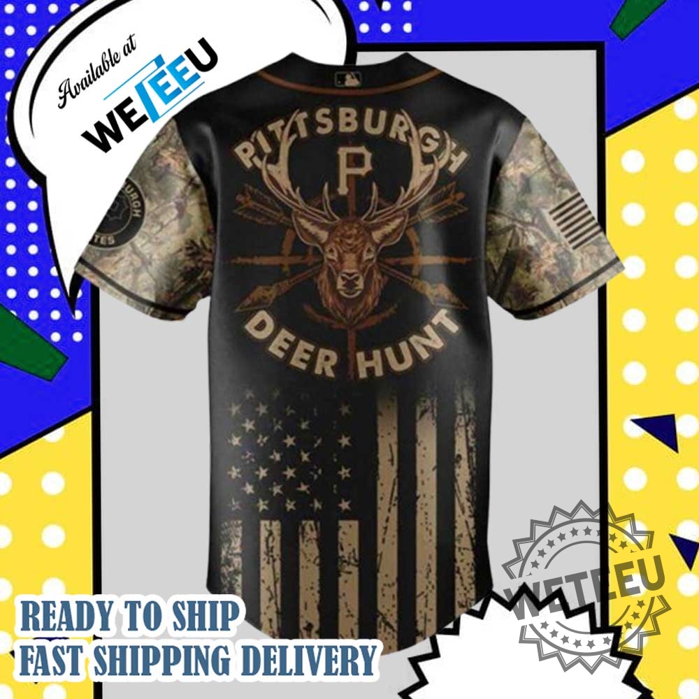 Pittsburgh Pirates Mlb X Deer Hunting Personalized Baseball Jersey 5 Pittsburgh Pirates MLB X Deer Hunting Personalized Baseball Jersey