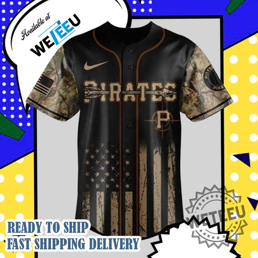 Pittsburgh Pirates Mlb X Deer Hunting Personalized Baseball Jersey 6 Pittsburgh Pirates MLB X Deer Hunting Personalized Baseball Jersey