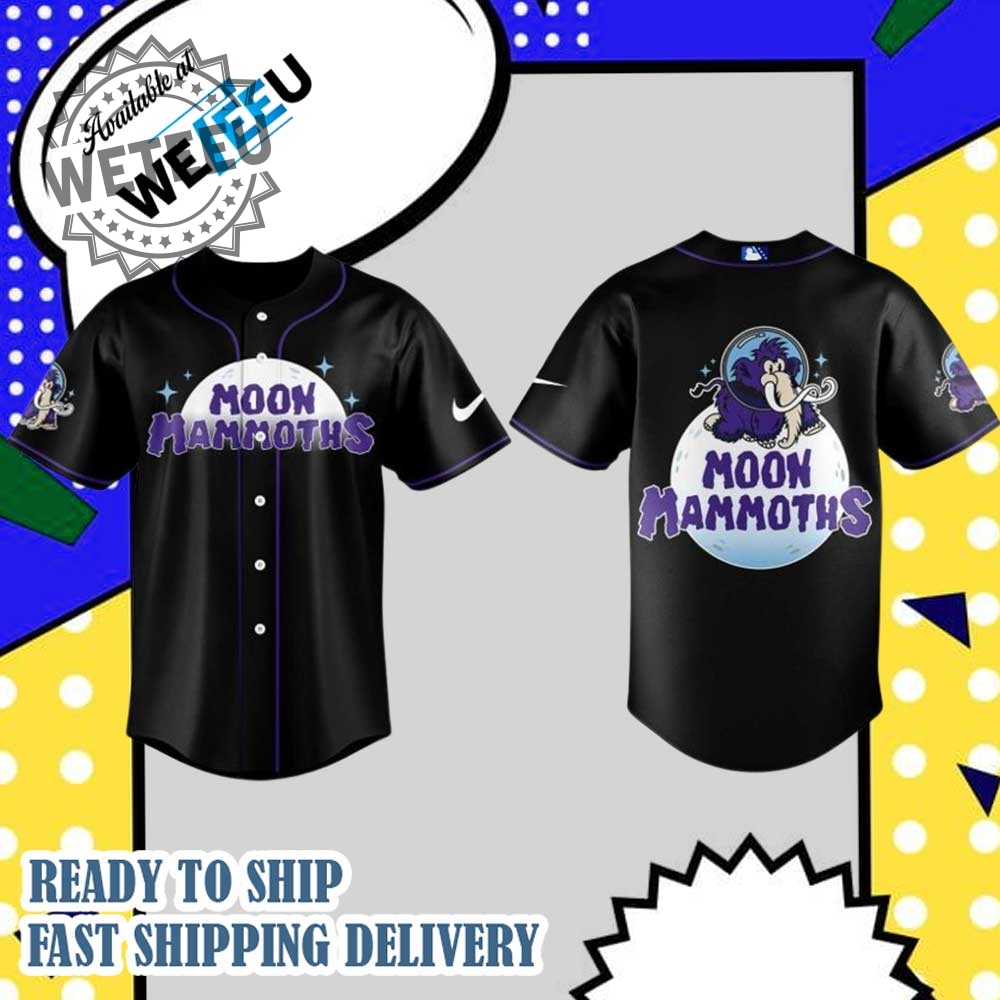 "Top 2025 MLB & NBA Team Jerseys: Yankees, Dodgers, Padres, More!" 5 Erie Moon Mammoths Uniform Black Baseball Jersey