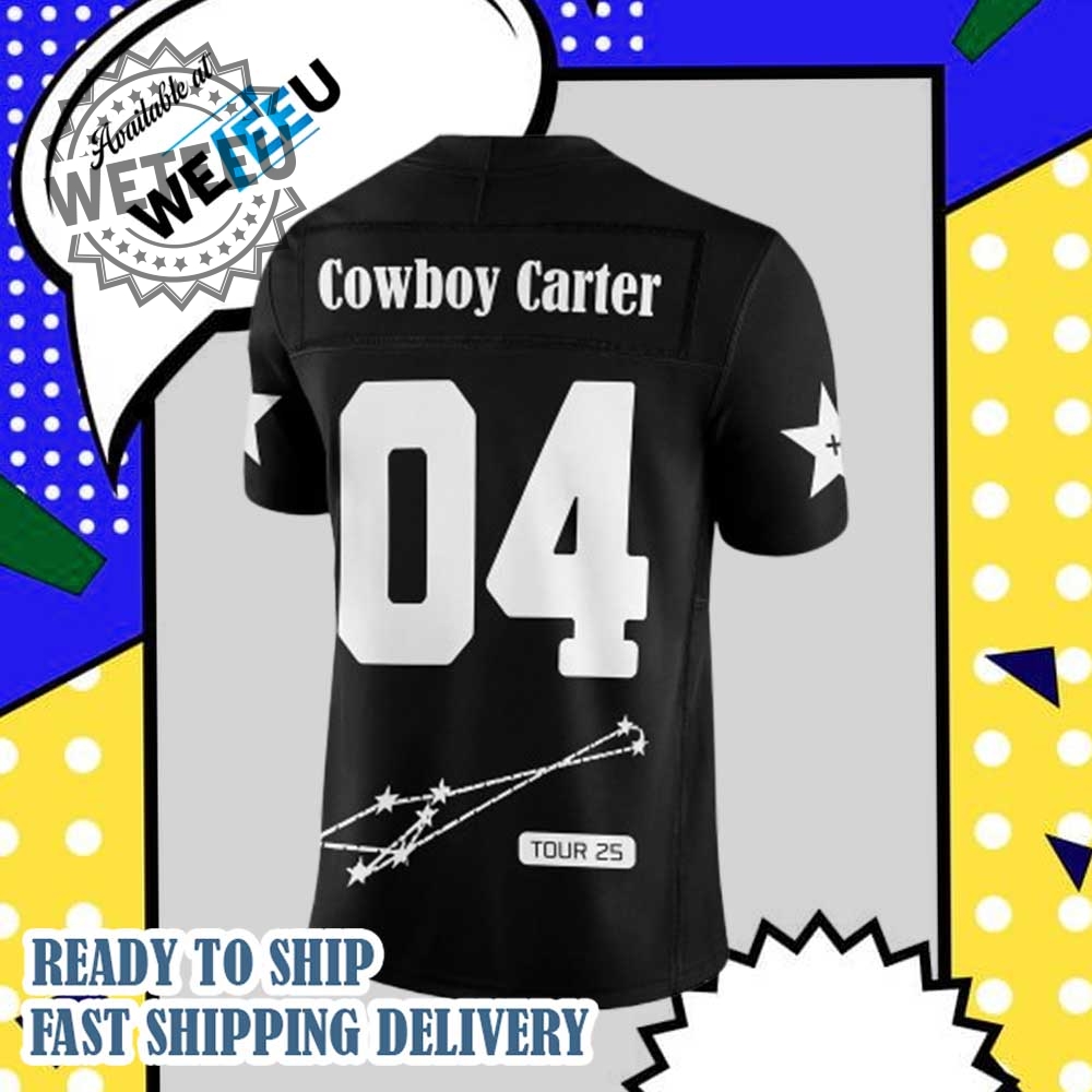 Cowboy Carter Tour 25 Beyoncé Jersey Black Number 04 Apparel 5 Cowboy Carter Tour 25 Beyoncé Jersey Black Number 04 Apparel