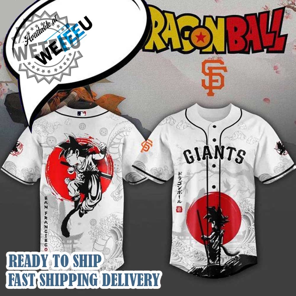 San Francisco Giants Mlb X Dragon Ball Custom Baseball Jersey 3 San Francisco Giants MLB X Dragon Ball Custom Baseball Jersey