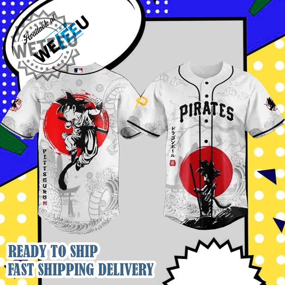 "Top 2025 MLB & NBA Team Jerseys: Yankees, Dodgers, Padres, More!" 14 Pittsburgh Pirates Mlb X Dragon Ball Custom Baseball Jersey