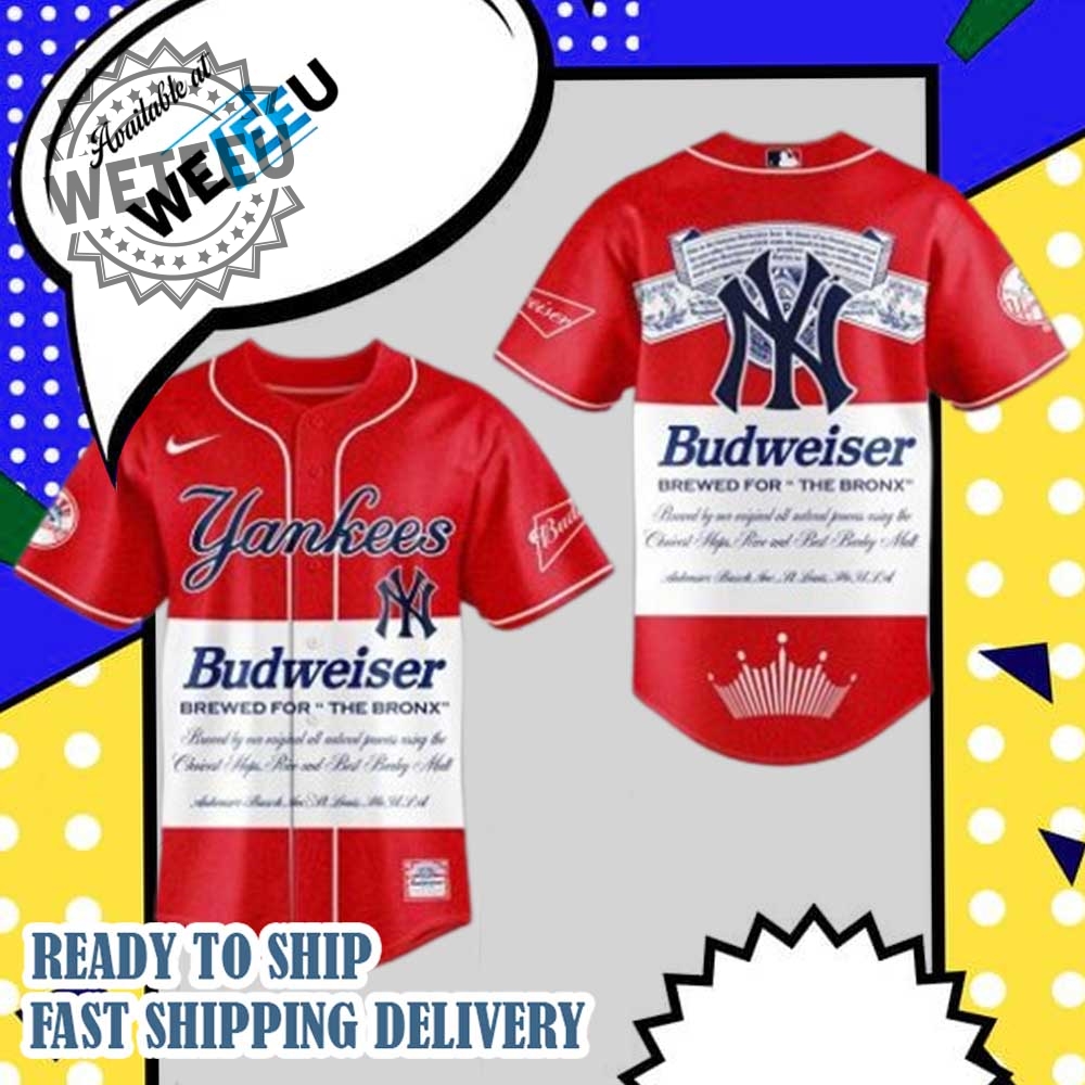 "Top 2025 MLB & NBA Team Jerseys: Yankees, Dodgers, Padres, More!" 20 New York Yankees X Budweiser 2025 Baseball Jersey