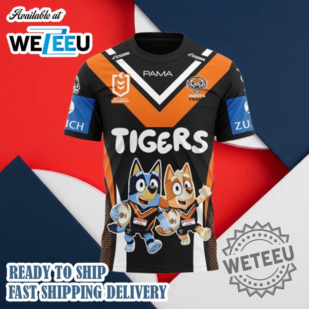 Wests Tigers Nrl X Bluey And Bingo 2025 Shirt 4 Wests Tigers NRL x Bluey and Bingo 2025 Shirt