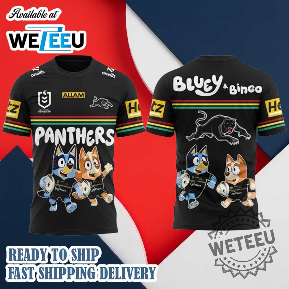 Penrith Panthers Nrl X Bluey And Bingo 2025 Shirt