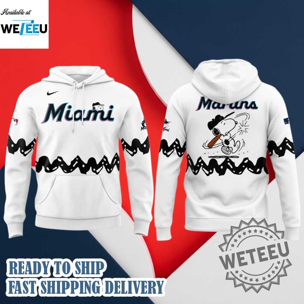 Miami Marlins Peanuts Night 2025 3D Hoodie