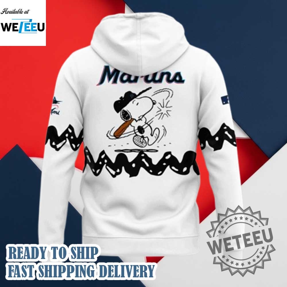 Miami Marlins Peanuts Night 2025 3D Hoodie 6 Miami Marlins Peanuts Night 2025 3D Hoodie
