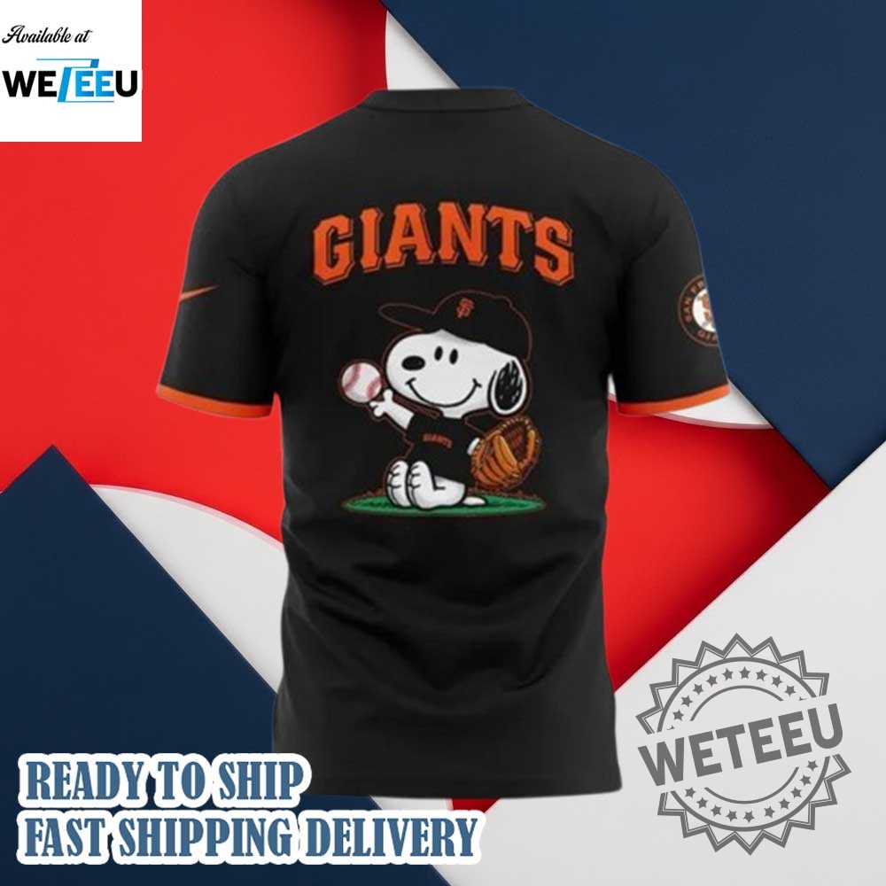 San Francisco Giants Peanuts Snoopy Tshirt 5 San Francisco Giants Peanuts Snoopy T-Shirt