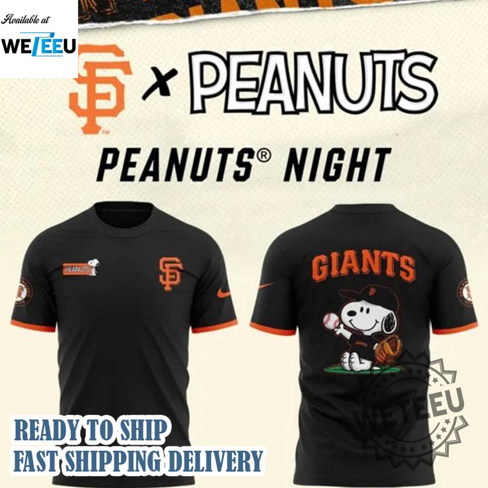 San Francisco Giants Peanuts Snoopy Tshirt 7 San Francisco Giants Peanuts Snoopy T-Shirt