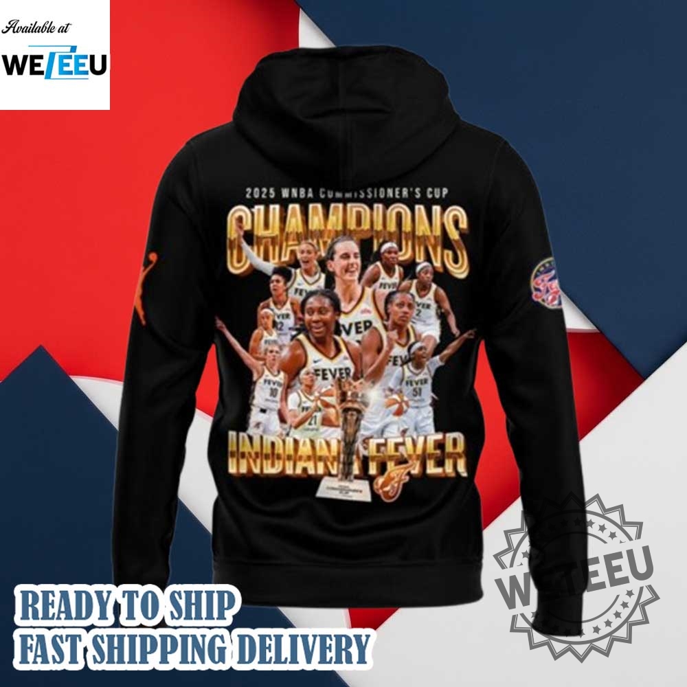 2025 Wnba Commissioner Cup Champions Indiana Fever Black Hoodie 7 2025 WNBA Commissioner Cup Champions Indiana Fever Black Hoodie