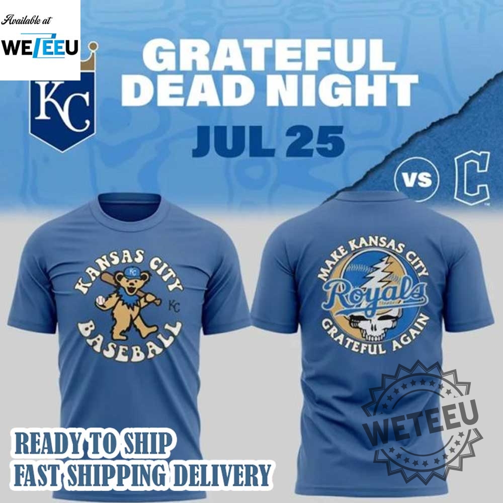 Kansas City Royals Grateful Dead Night Tshirt 5 Kansas City Royals Grateful Dead Night T-Shirt