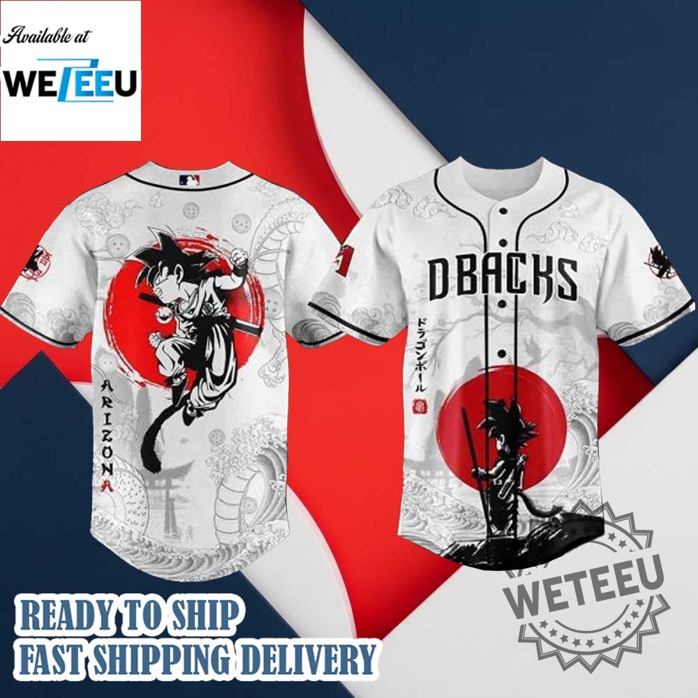 Arizona Diamondbacks Mlb X Dragon Ball Custom Baseball Jersey