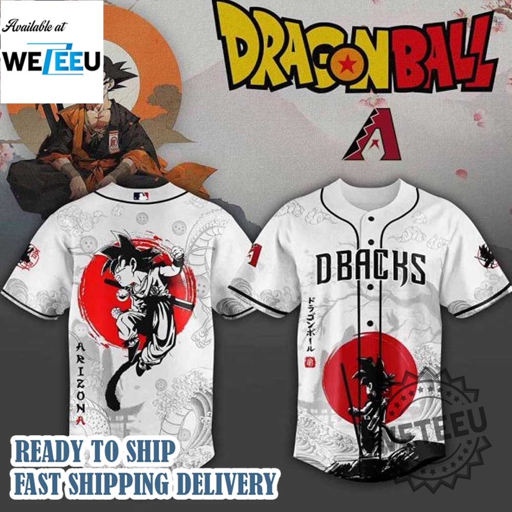 Arizona Diamondbacks Mlb X Dragon Ball Custom Baseball Jersey 3 Arizona Diamondbacks MLB X Dragon Ball Custom Baseball Jersey