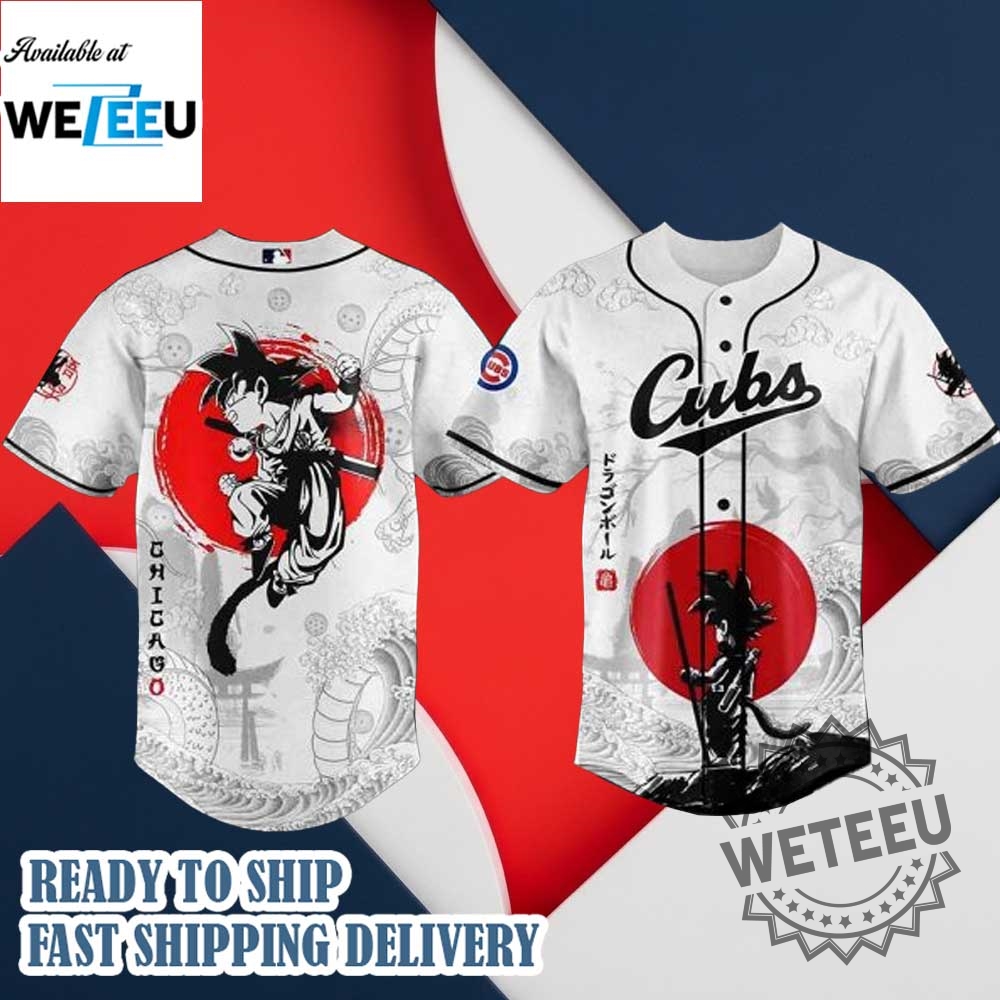 Chicago Cubs Mlb X Dragon Ball Custom Baseball Jersey