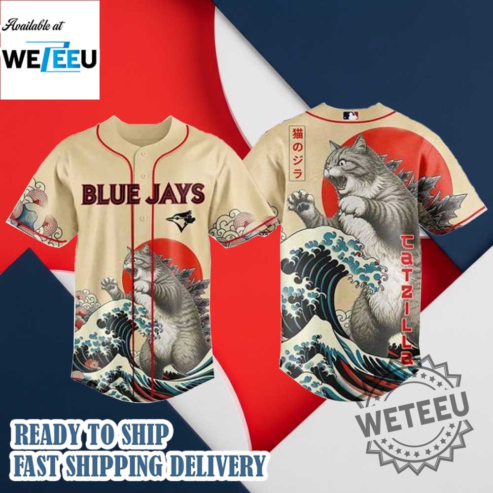 Toronto Blue Jays Mlb X Catzilla Personalized Baseball Jersey