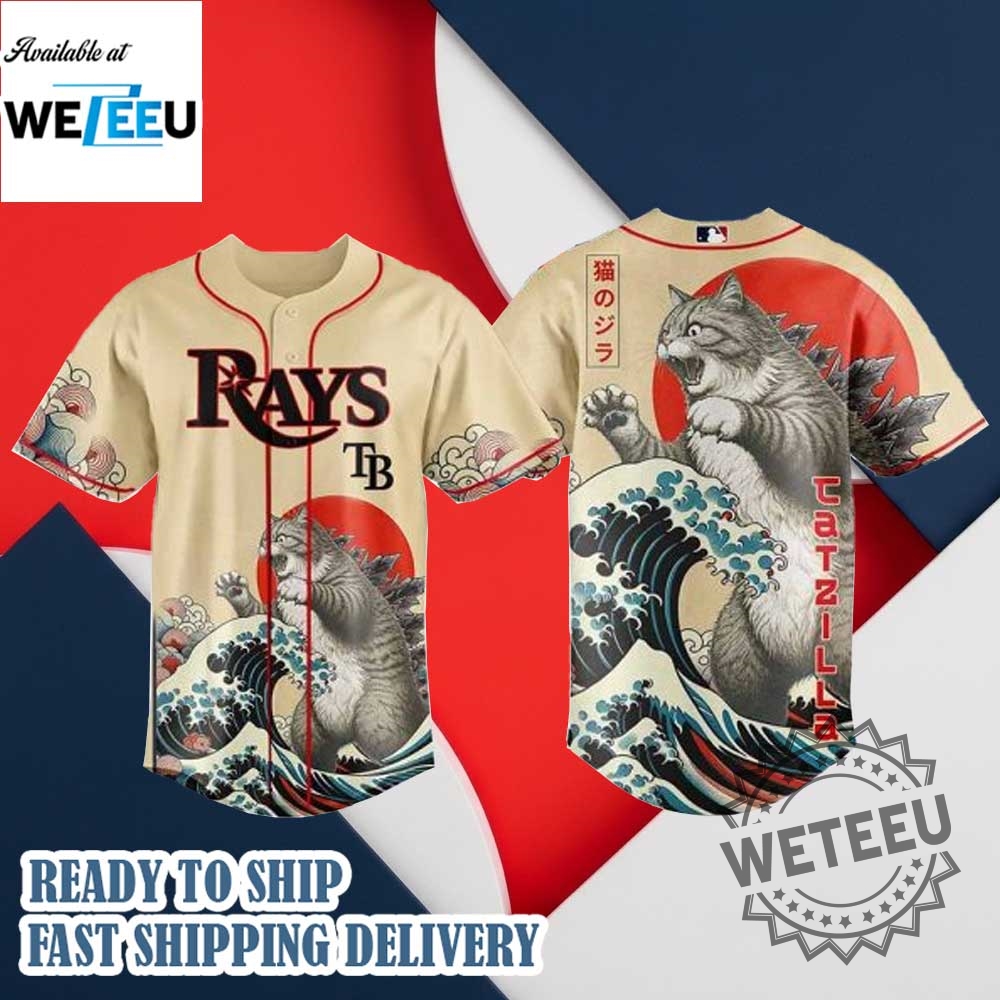 Tampa Bay Rays Mlb X Catzilla Personalized Baseball Jersey