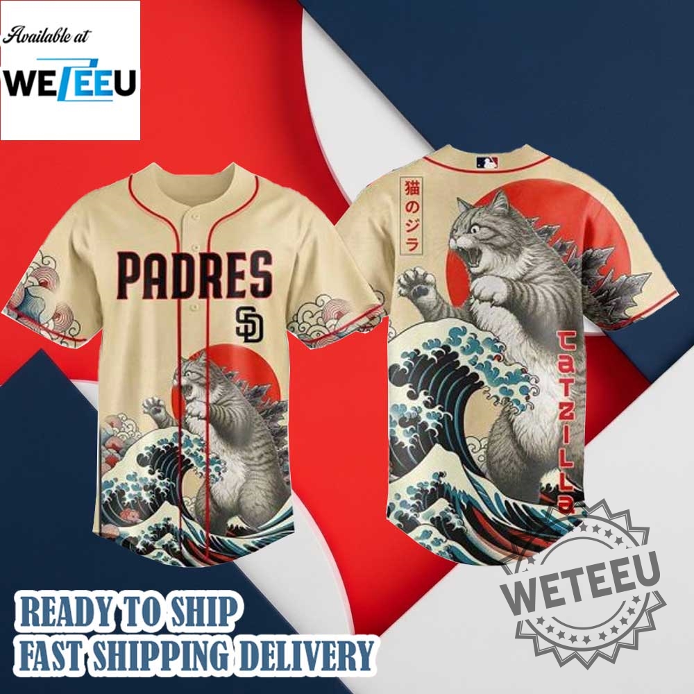 San Diego Padres Mlb X Catzilla Personalized Baseball Jersey
