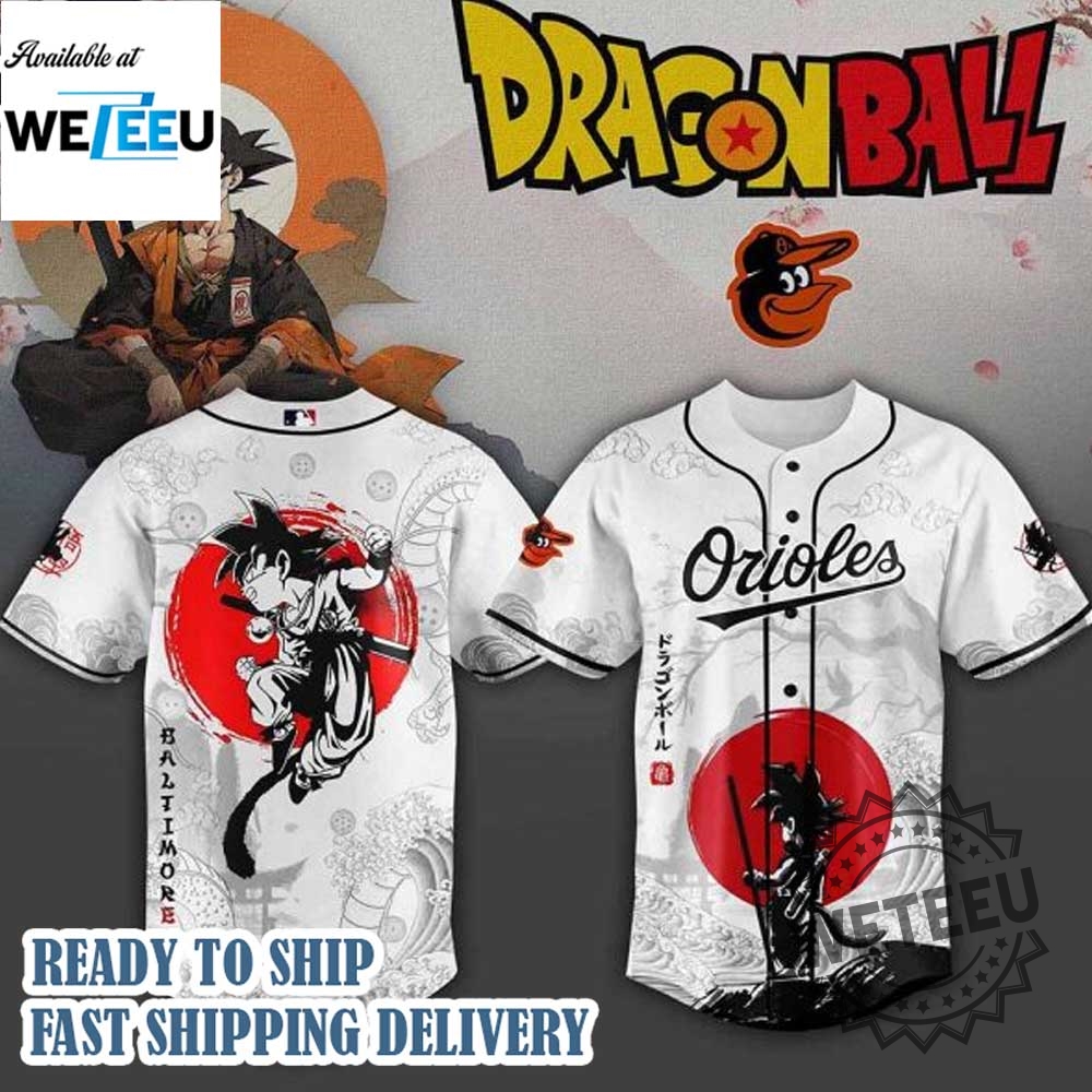 Baltimore Orioles Mlb X Dragon Ball Custom Baseball Jersey 3 Baltimore Orioles MLB X Dragon Ball Custom Baseball Jersey