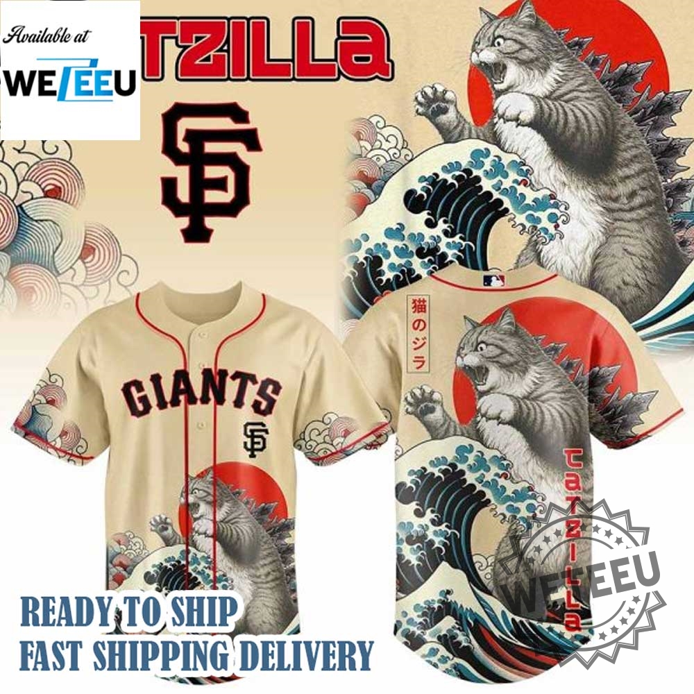 San Francisco Giants Mlb X Catzilla Personalized Baseball Jersey 3 San Francisco Giants MLB X Catzilla Personalized Baseball Jersey