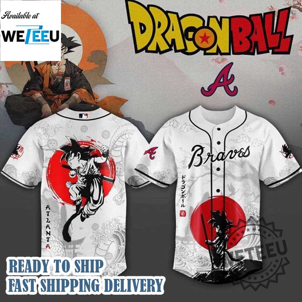Atlanta Braves Mlb X Dragon Ball Custom Baseball Jersey 3 Atlanta Braves MLB X Dragon Ball Custom Baseball Jersey
