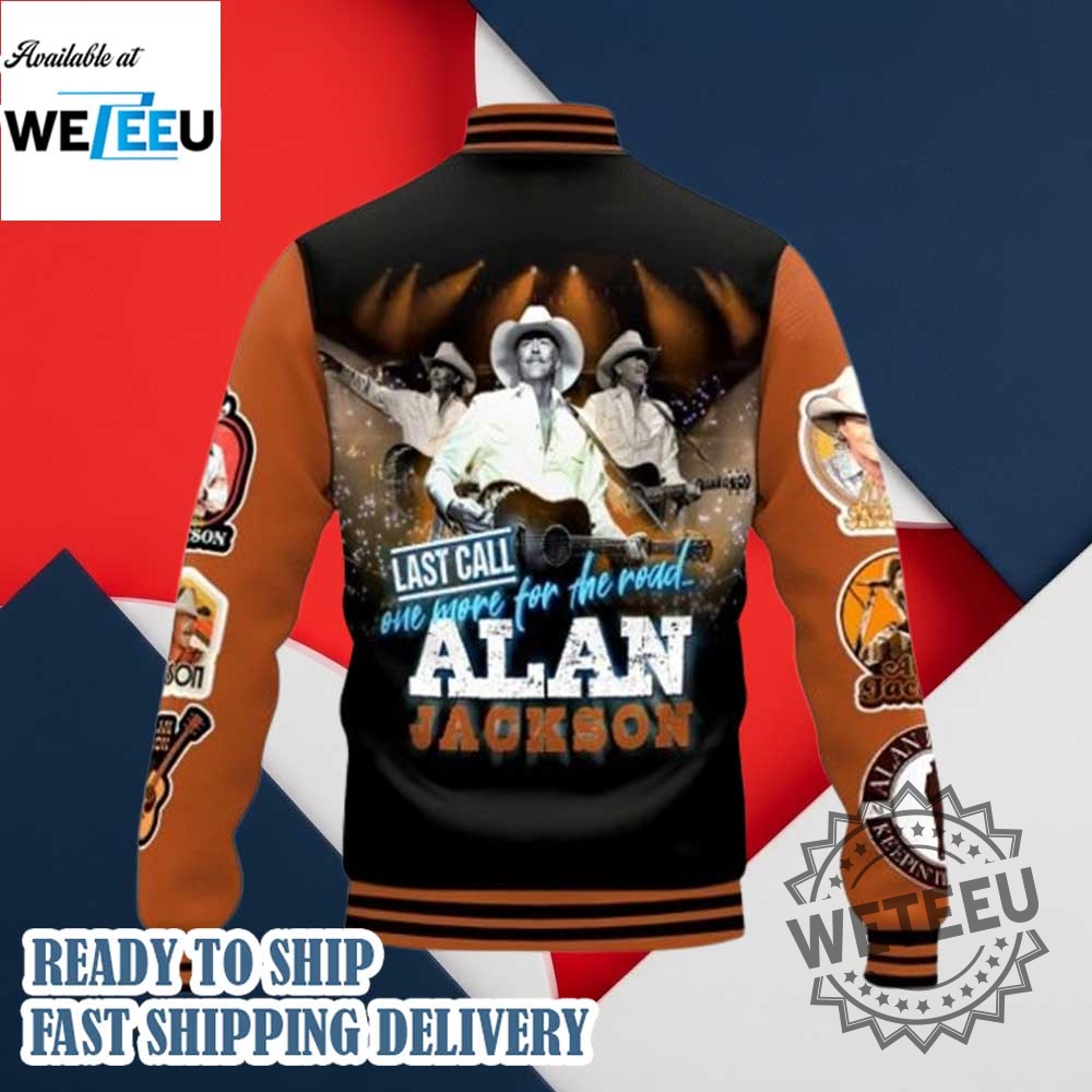Alan Jackson Last Call One More For The Road Baseball Jacket 5 Alan Jackson Last Call One More For The Road Baseball Jacket