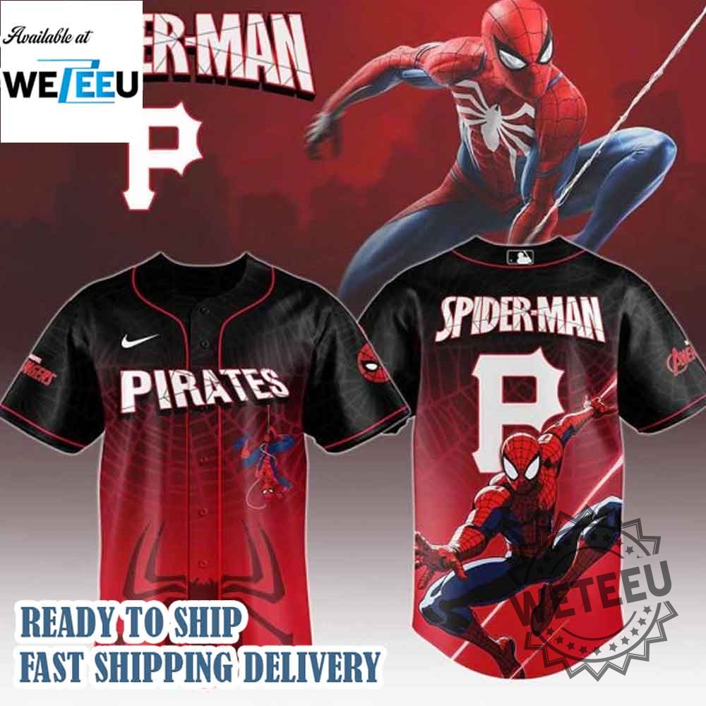 Pittsburgh Pirates Mlb X Spider Man Game Night Baseball Jersey 3 Pittsburgh Pirates MLB x Spider Man Game Night Baseball Jersey