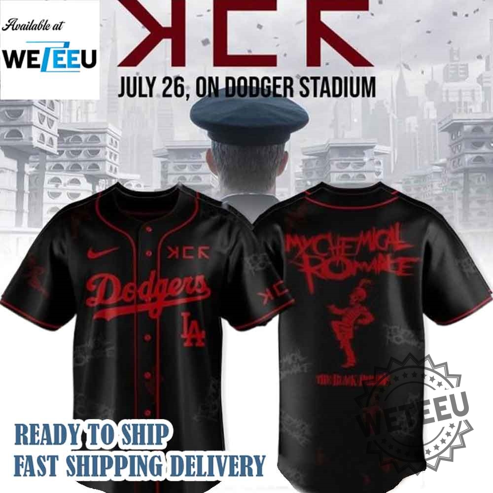 Los Angeles Dodgers X Long Live The Black Parade My Chemical Romance Jersey 3 Los Angeles Dodgers x Long Live The Black Parade My Chemical Romance Jersey