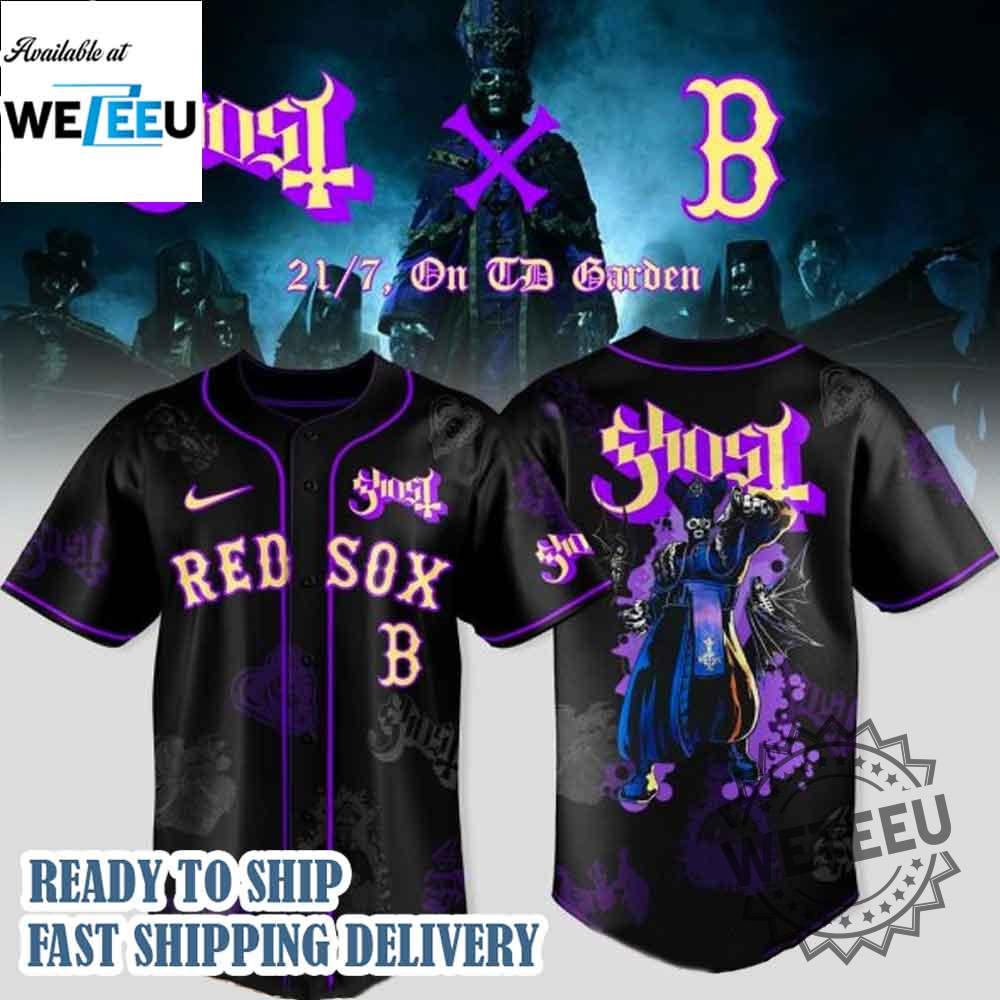"Top 5 Unique Baseball Jackets and Jerseys for 2023 Fans" 17 Boston Red Sox X Ghost Band World Tour 2025 Baseball Jersey