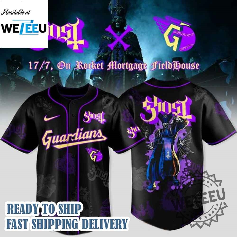 "Top 5 Unique Baseball Jackets and Jerseys for 2023 Fans" 18 Cleveland Guardians X Ghost Band World Tour 2025 Baseball Jersey