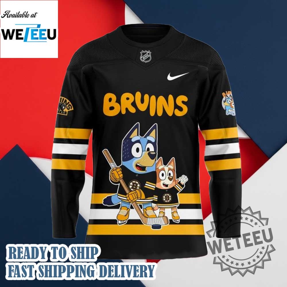 Boston Bruins Bluey And Bingo Hockey Jersey 4 Boston Bruins Bluey and Bingo Hockey Jersey