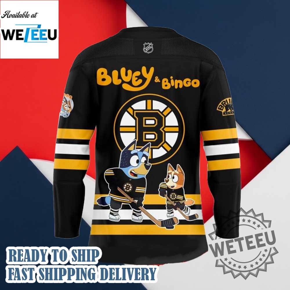 Boston Bruins Bluey And Bingo Hockey Jersey 5 Boston Bruins Bluey and Bingo Hockey Jersey