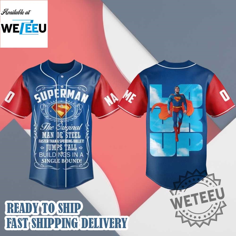 Custom Superman Jersey Personalized Man Of Steel Fan Shirt