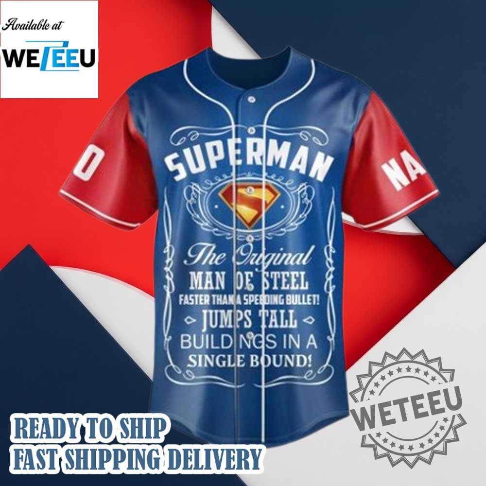 Custom Superman Jersey Personalized Man Of Steel Fan Shirt 4 Custom Superman Jersey Personalized Man of Steel Fan Shirt