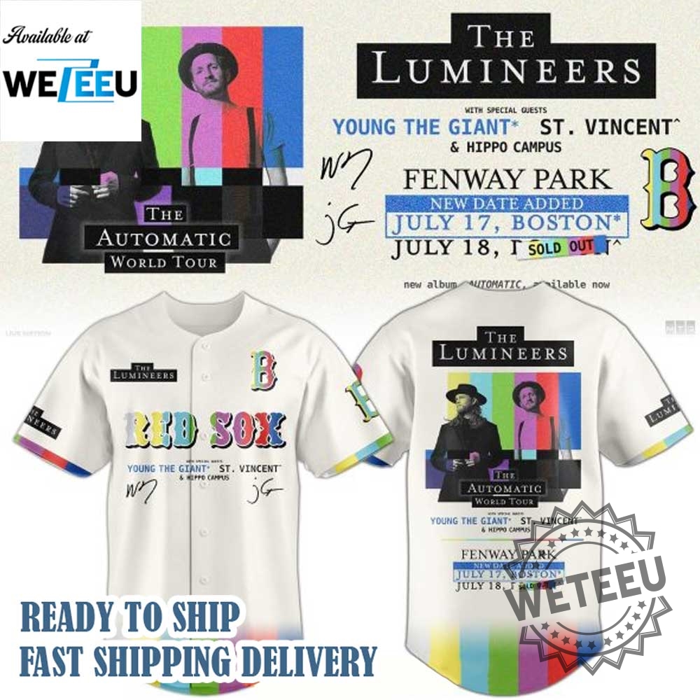 Boston Red Sox x The Lumineers 2025 Baseball Jersey 3 Boston Red Sox x The Lumineers 2025 Baseball Jersey