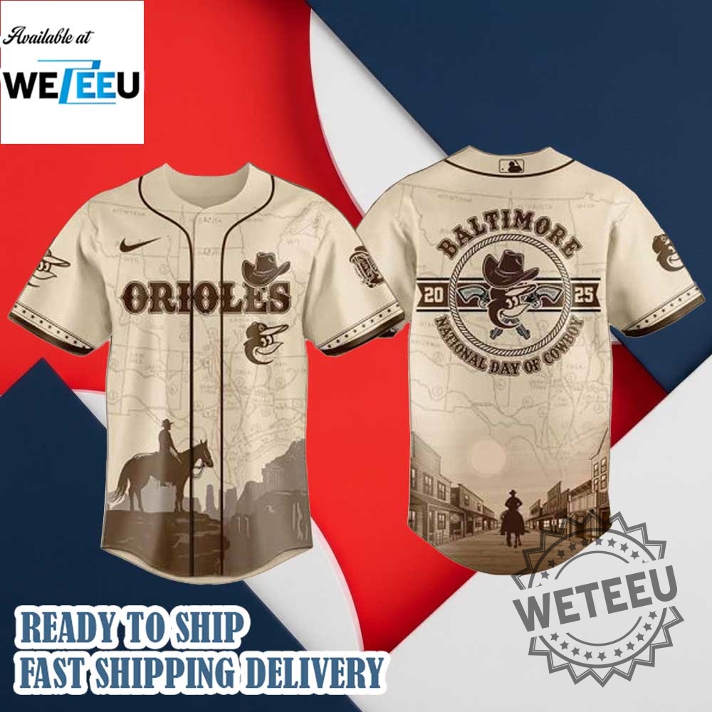 Baltimore Orioles Mlb X National Day Of Cowboy Personalized Baseball Jersey