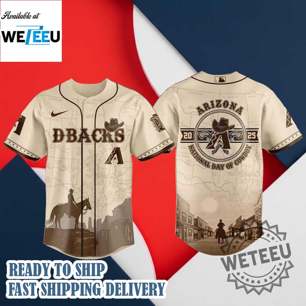 Arizona Diamondbacks Mlb X National Day Of Cowboy Personalized Baseball Jersey
