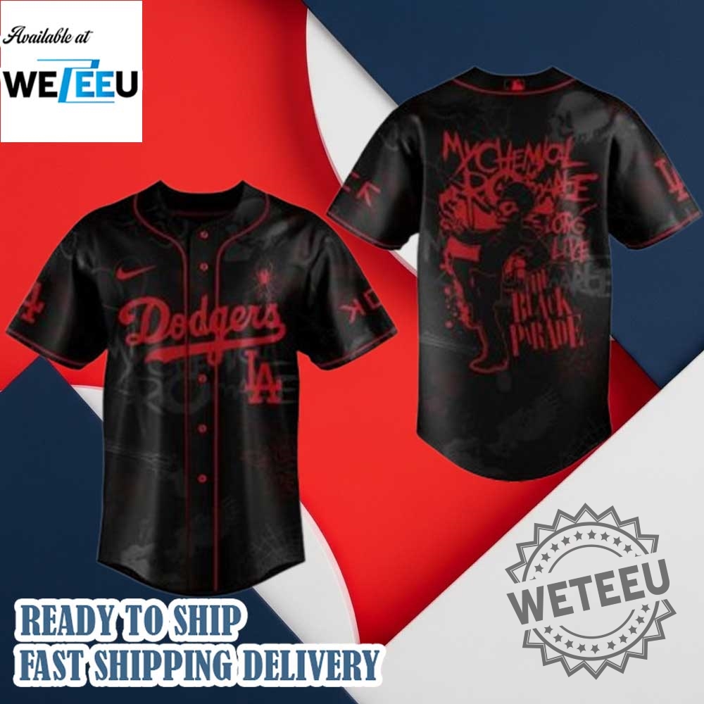 "Exclusive My Chemical Romance 2025 MLB Jerseys: Phillies, Dodgers & More" 3 Los Angeles Dodgers X My Chemical Romance Long Live 2025 Baseball Jersey