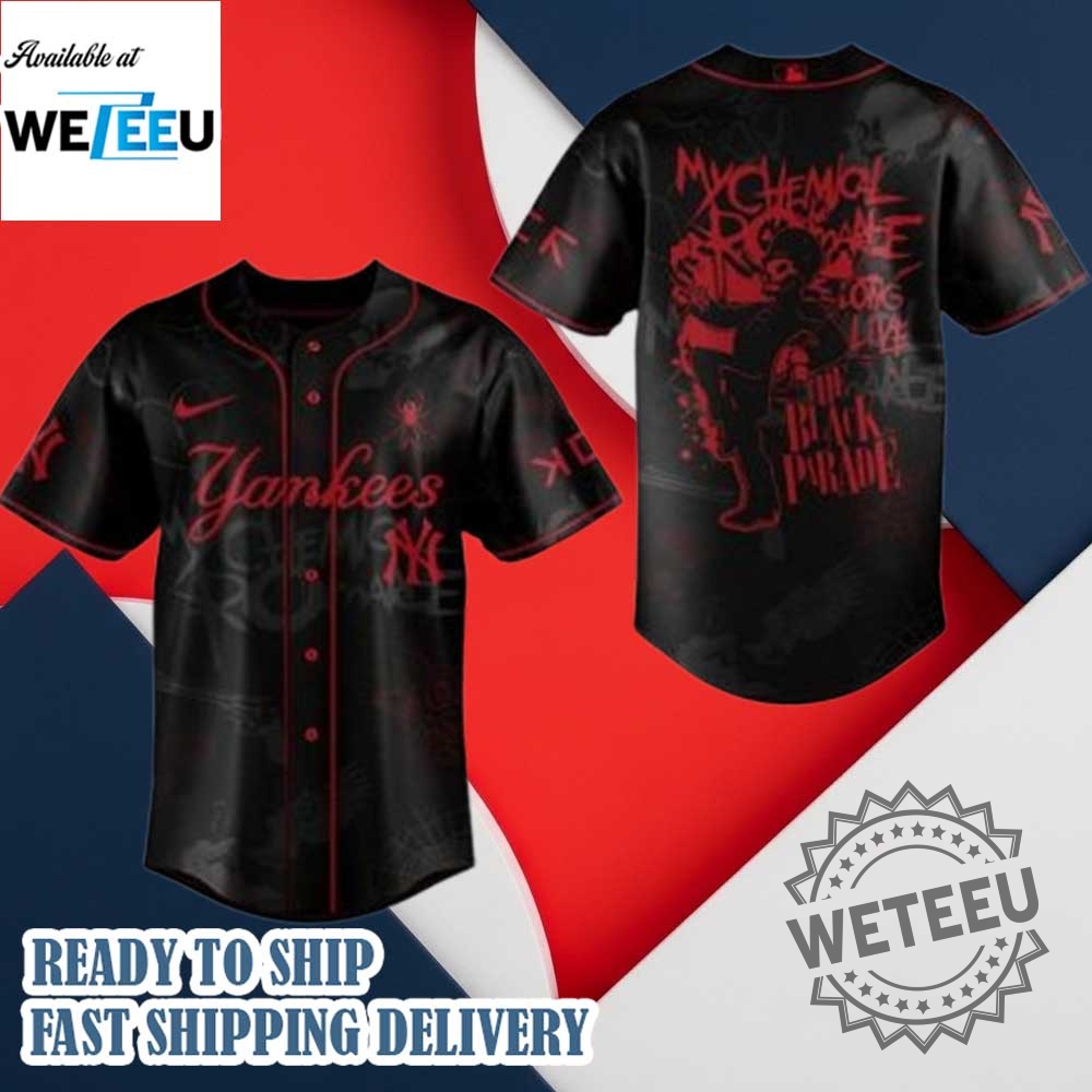 "Exclusive My Chemical Romance 2025 MLB Jerseys: Phillies, Dodgers & More" 5 My Chemical Romance Long Live 2025 X New York Yankees Baseball Jersey