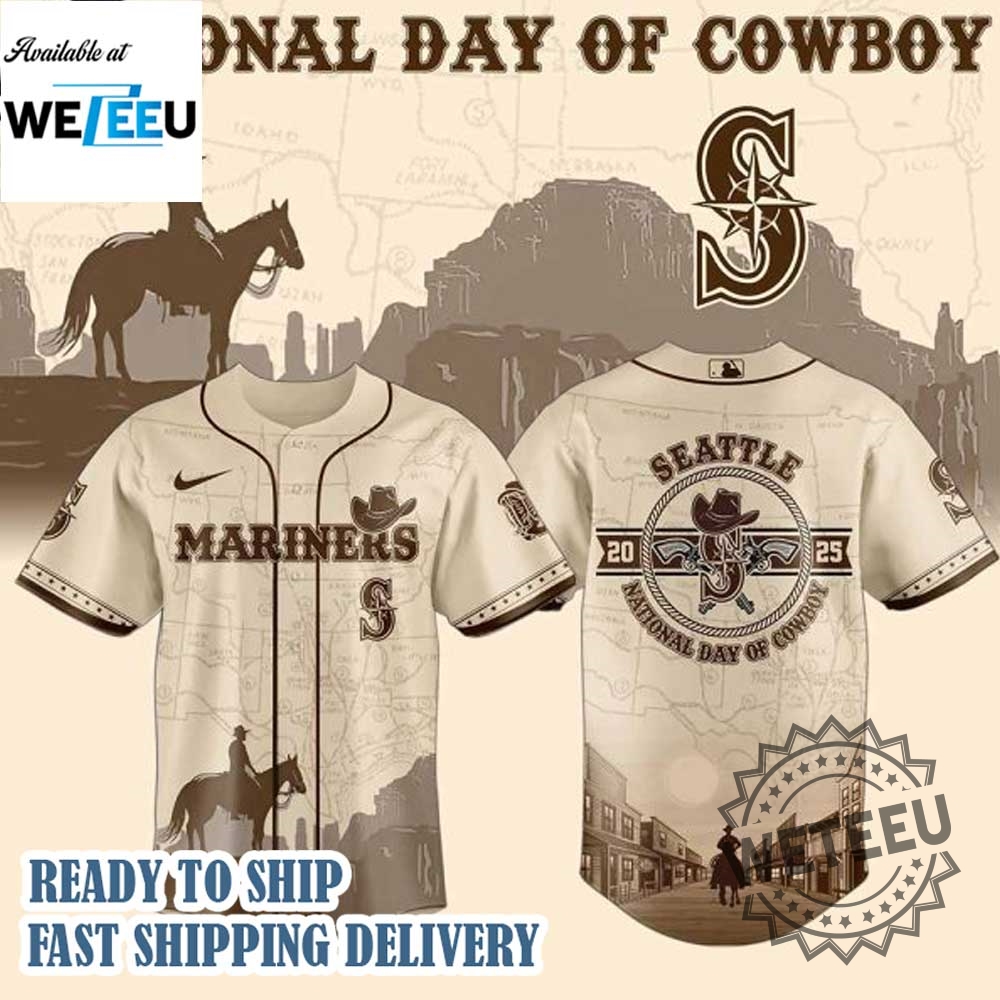Seattle Mariners Mlb X National Day Of Cowboy Personalized Baseball Jersey 3 Seattle Mariners MLB X National Day Of Cowboy Personalized Baseball Jersey