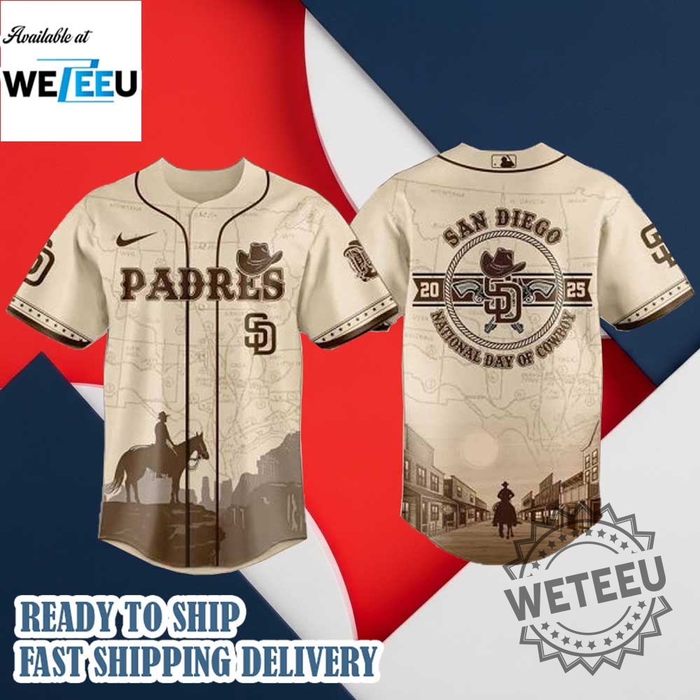 "Exclusive My Chemical Romance 2025 MLB Jerseys: Phillies, Dodgers & More" 7 San Diego Padres Mlb X National Day Of Cowboy Personalized Baseball Jersey