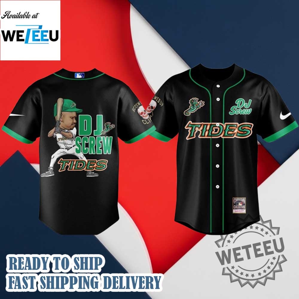 "Exclusive My Chemical Romance 2025 MLB Jerseys: Phillies, Dodgers & More" 14 Norfolk Tides Dj Screw Baseball Jersey