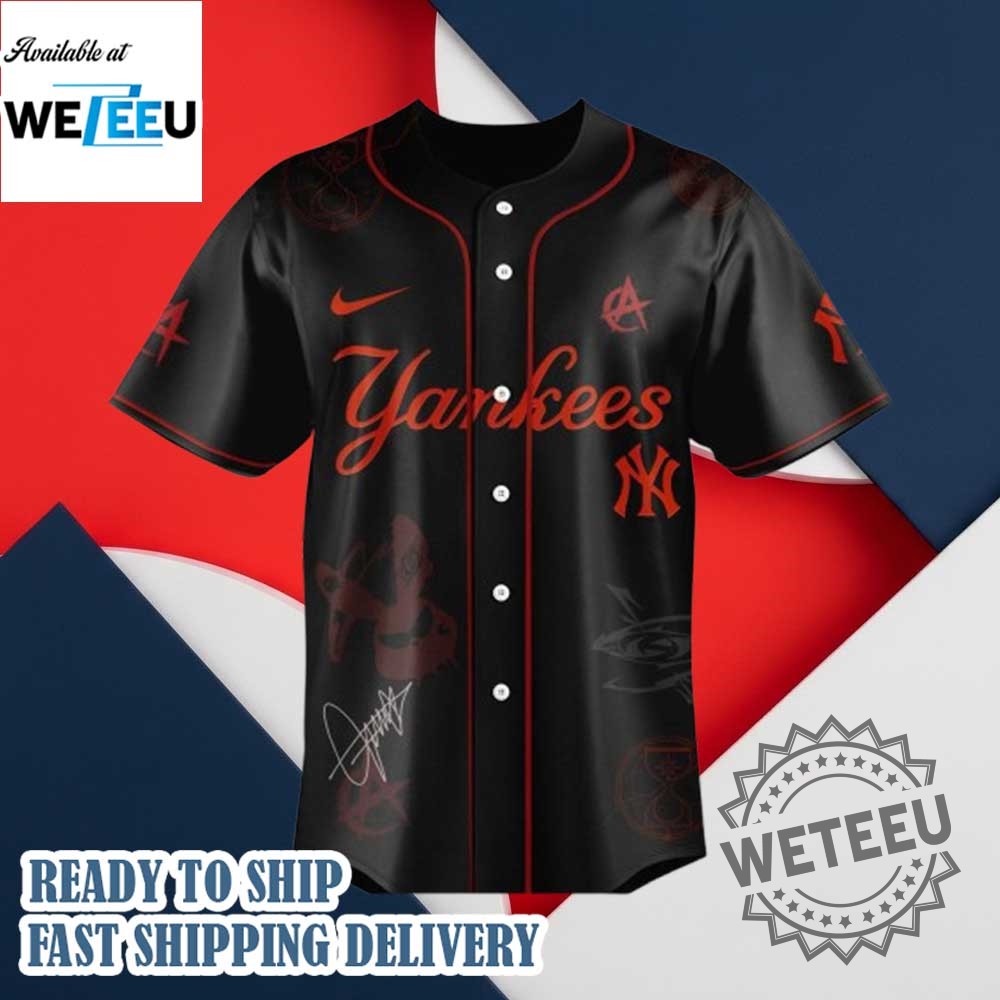 New York Yankees X Jongho Bts Ateez 2025 World Tour Baseball Jersey 4 New York Yankees x Jongho BTS ATEEZ 2025 World Tour Baseball Jersey