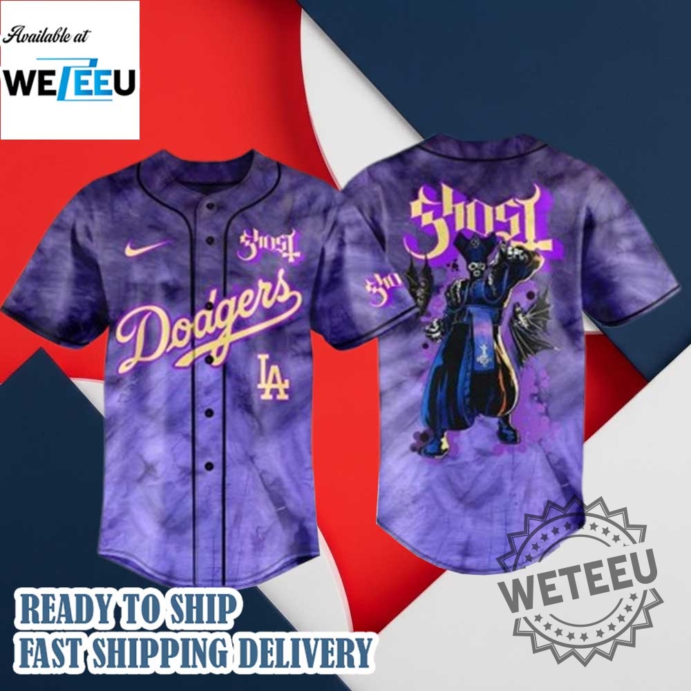 "Exclusive My Chemical Romance 2025 MLB Jerseys: Phillies, Dodgers & More" 17 Los Angeles Dodgers X Ghost Band World Tour 2025 Baseball Jersey