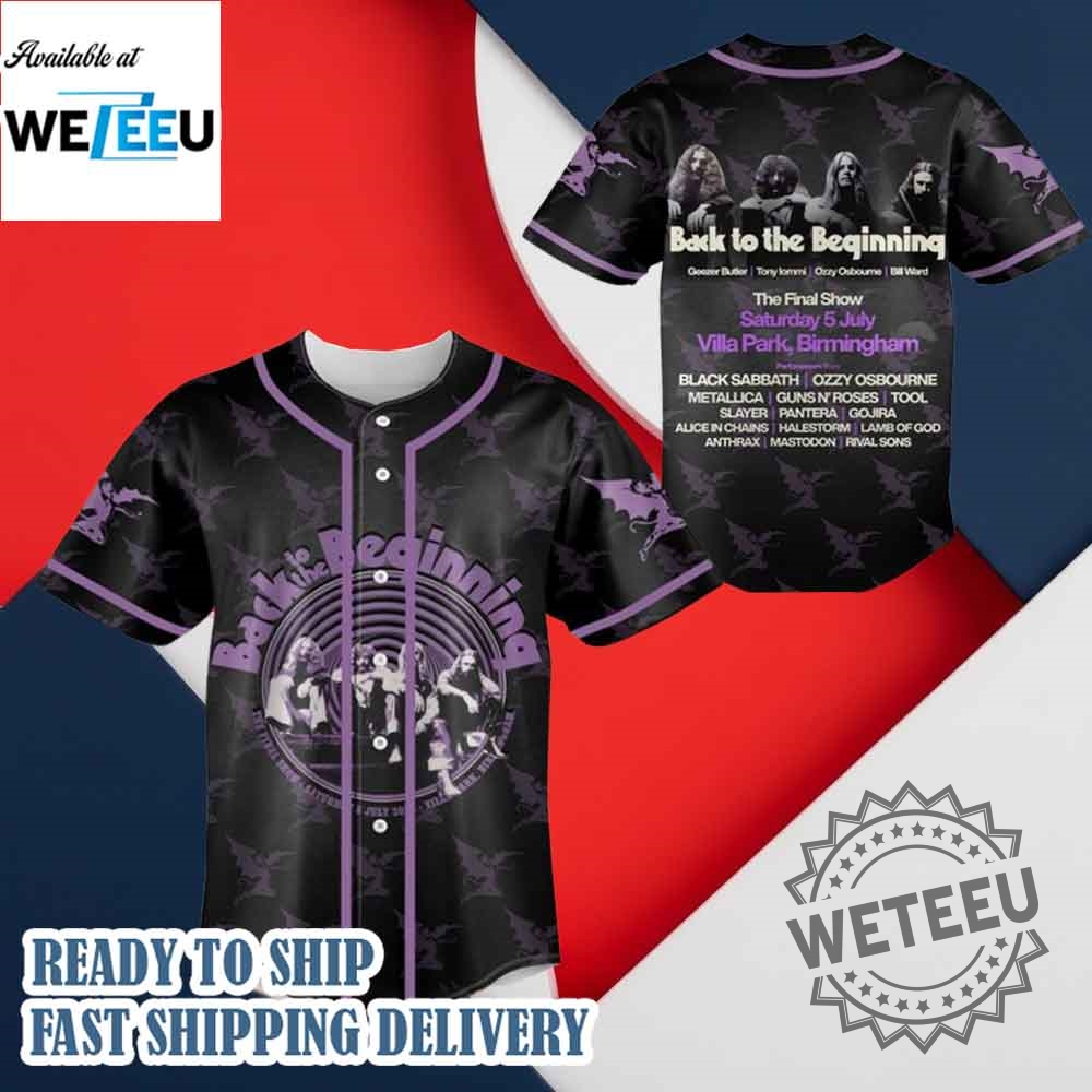 "Top 2025 Must-Have Band and Game Crossover Baseball Jerseys" 3 Black Sabbath Back To The Beginning 2025 Baseball Jersey