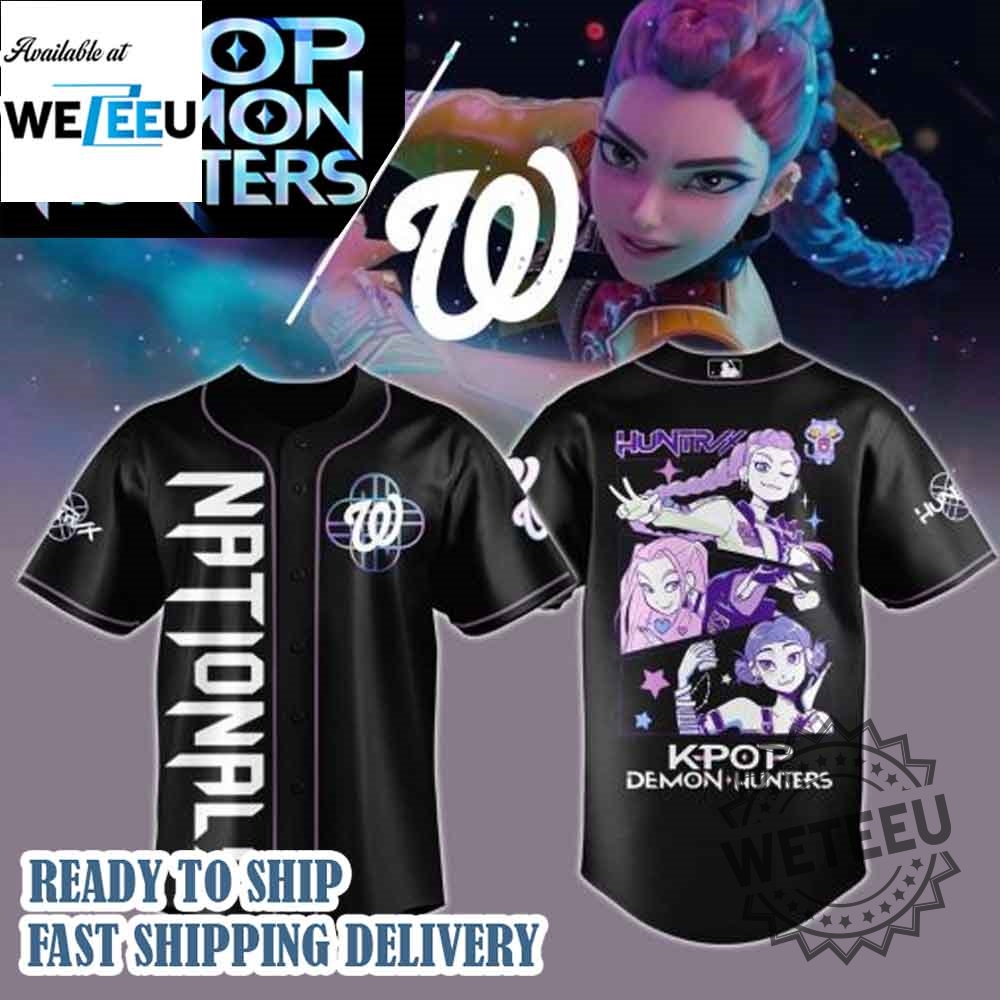 "Top 2025 Must-Have Band and Game Crossover Baseball Jerseys" 10 Washington Nationals Mlb X Kpop Demon Hunters 2025 Jersey