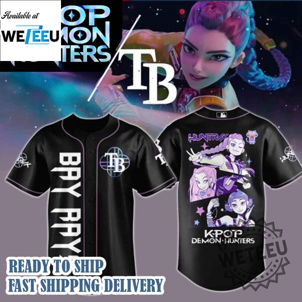 "Top 2025 Must-Have Band and Game Crossover Baseball Jerseys" 13 Tampa Bay Rays Mlb X Kpop Demon Hunters 2025 Jersey
