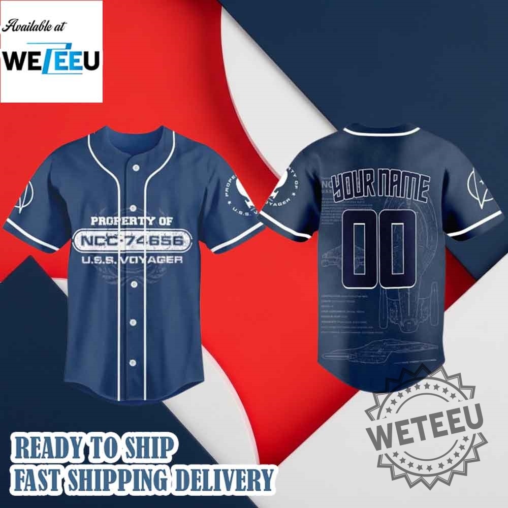 "Top 2025 Must-Have Band and Game Crossover Baseball Jerseys" 15 Star Trek Property Of Ncc 74656 Uss Voyager Personalized Baseball Jersey