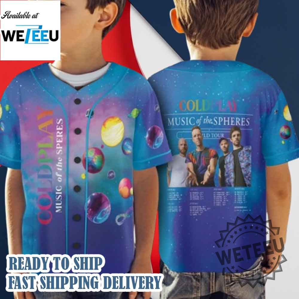 Coldplay Music Of The Spheres 2025 Tour Jersey 5 Coldplay Music of the Spheres 2025 Tour Jersey