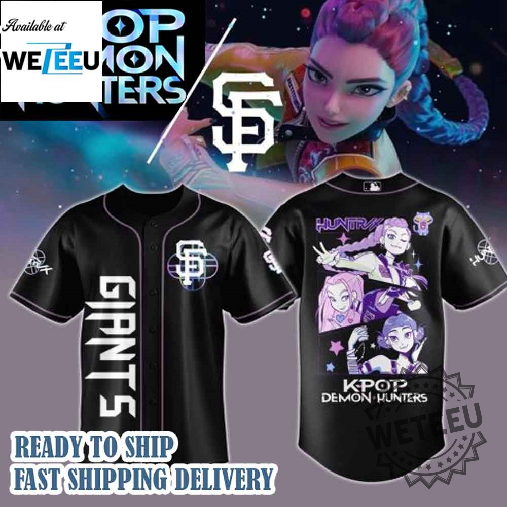 "Top 2025 Must-Have Band and Game Crossover Baseball Jerseys" 19 San Francisco Giants Mlb X Kpop Demon Hunters 2025 Jersey