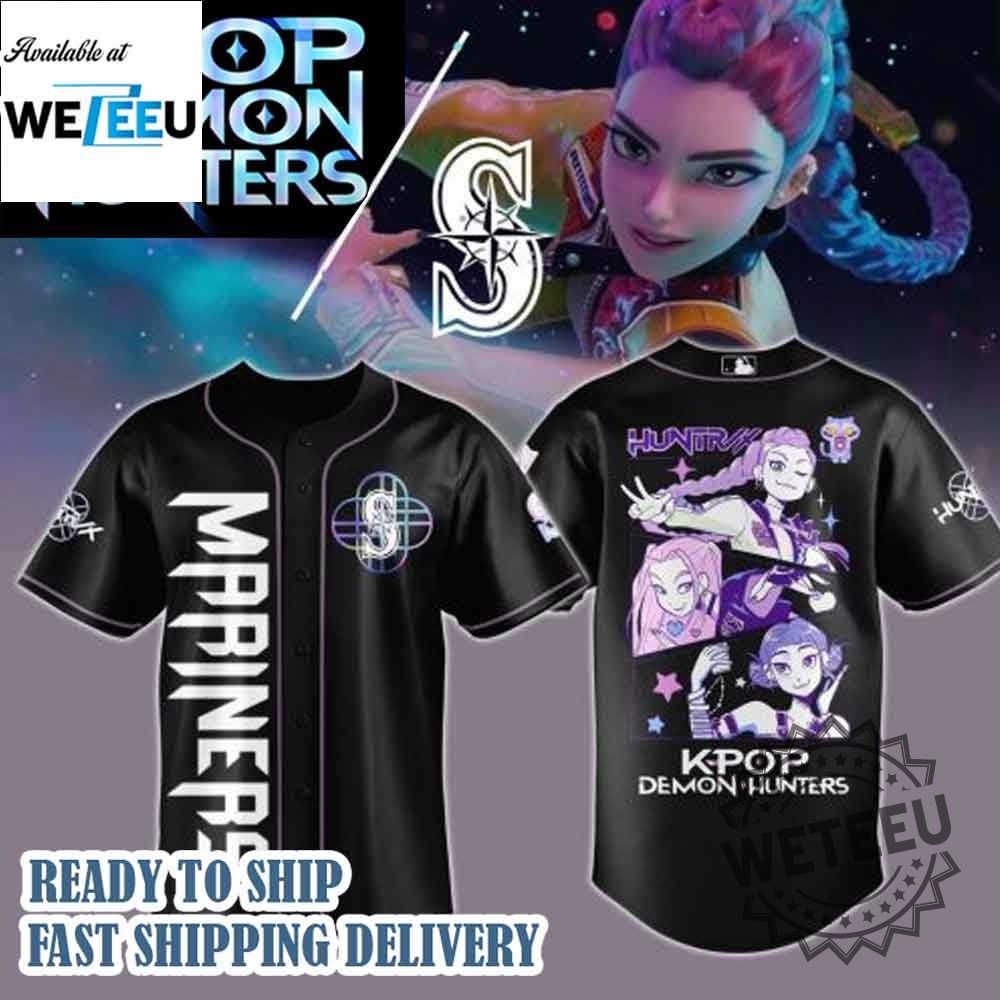 "Top 2025 Must-Have Band and Game Crossover Baseball Jerseys" 21 Seattle Mariners Mlb X Kpop Demon Hunters 2025 Jersey